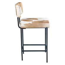 Load image into Gallery viewer, Brown Hair on Hide Counter Stool