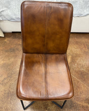 Load image into Gallery viewer, Leather Dining Chair Hand Washed Chestnut