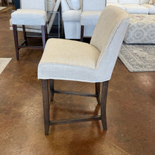 Load image into Gallery viewer, Beige Linen Counter Stool
