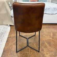 Load image into Gallery viewer, Leather Dining Chair Hand Washed Chestnut