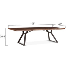 Load image into Gallery viewer, 106” Live Edge Dining Table