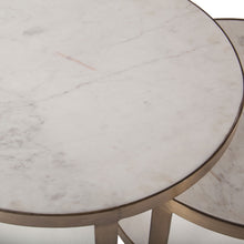 Load image into Gallery viewer, White Marble Nesting Coffee Table