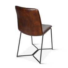 Load image into Gallery viewer, Leather Dining Chair Hand Washed Chestnut