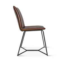 Load image into Gallery viewer, Leather Dining Chair Hand Washed Chestnut