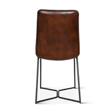 Load image into Gallery viewer, Leather Dining Chair Hand Washed Chestnut