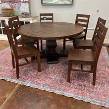 Load image into Gallery viewer, 60” Round Dining Table and 6 Chair Set
