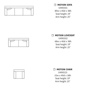 U Choose 89” Motion Sofa