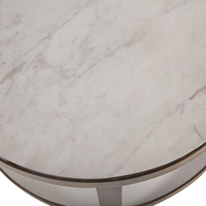 White Marble Nesting Side Tables