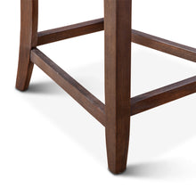 Load image into Gallery viewer, Distressed Dark Brown Leather Counter Stool
