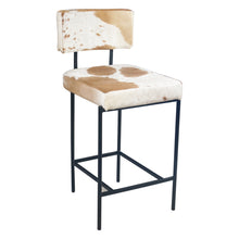 Load image into Gallery viewer, Brown Hair on Hide Counter Stool
