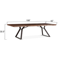 Load image into Gallery viewer, 106” Live Edge Dining Table
