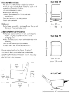 American Leather Blake Recliner - Floor Model
