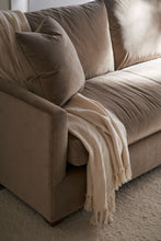 Load image into Gallery viewer, Lilah 89” Quick Ship Bench Cushion Sofa - Fawn Brushed Velvet
