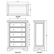 Load image into Gallery viewer, Huntley 5 Drawer Dresser
