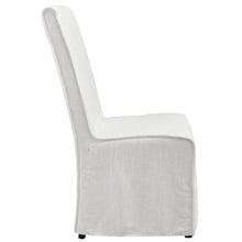 Load image into Gallery viewer, White Linen Blend Slipcover Dining Chair
