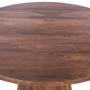 Industrial Modern 54" Round Dining Table Tawny Brown