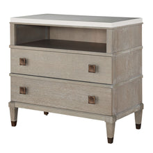 Load image into Gallery viewer, Two Drawer Nightstand w/ Stone Top
