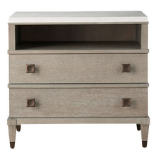 Load image into Gallery viewer, Two Drawer Nightstand w/ Stone Top
