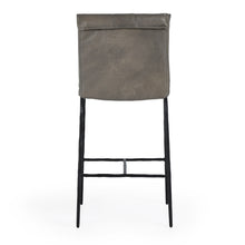 Load image into Gallery viewer, Gray Leather Counter Stool
