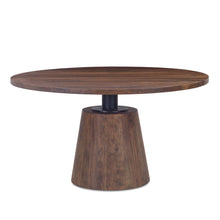 Load image into Gallery viewer, Industrial Modern 54&quot; Round Dining Table Tawny Brown
